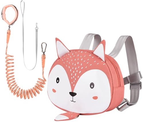 Bebamour Sac à dos pour Bébés Animaux avec Rênes de Sécurité - Mini Sac Portatif avec Ceinture et Corde de Sécurité pour Enfants