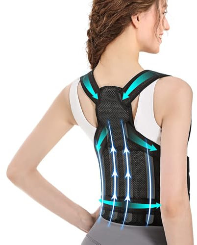 BKEPDY Corrector Postura Espalda Transpirable Ajustable Soporte Lumbar Hombros Enderezador Malla Ergonómica