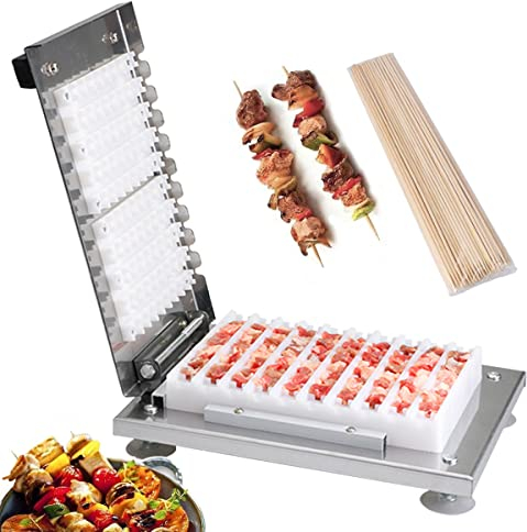KJHYYPP Machine à brochettes de Barbecue, Machine à brochettes Manuelle, Machine à brochettes de Porc et de Poulet de Mouton, adaptée au Barbecue en Plein air