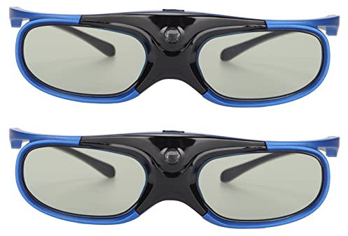 Yctze Lunettes 3D DLP Link 144 Hz, Lunettes 3D à Obturateur Actif Rechargeables Compatibles avec Les Projecteurs 3D DLP Link, y Compris J O, et Plus Encore