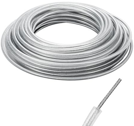 FIFIBANG Fil de Coupe en Métal Fil de Coupe, 2.4mm×50M Fil Coupe Bordure, Fil de Coupe pour Débroussailleuse à Gazon Fil de Coupe pour Débroussailleuse à Gazon（2.4mm×50M