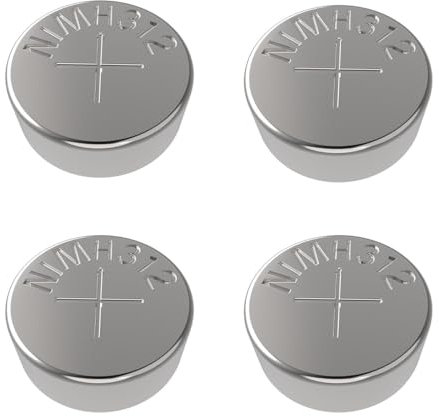 4 batterie ricaricabili 312 per apparecchi acustici, batterie ricaricabili in zinco argentato per apparecchi acustici 312, solo batterie e devono essere utilizzate nella scatola di ricarica per