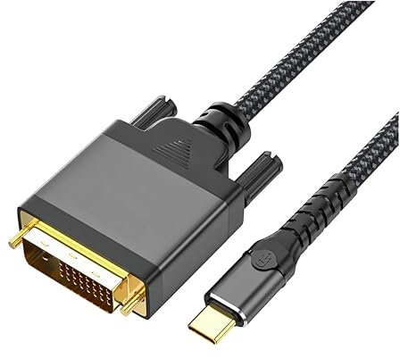 Bolwins M59S - Cable adaptador USB-C a DVI 4K, 2 m, USB-C a DVI, adaptador tipo C a DVI 24+1 macho para monitor, proyector, HDTV, portátil, tableta, compatible con USB 3.1