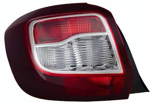 PROPOSTEONLINE Fanale realizzato per Dacia SANDERO STEPWAY posteriore Sinistro Fondo scuro Luci Bianco e Rosso Parabola nera 265550577R