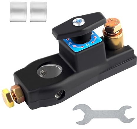 Batterie Trennschalter 12V, 24V, Auslaufschutz Batterietrennschalter, Universeller Batterie Hauptschalter für Auto LKW Wohnmobil Boot ATV Motorrad
