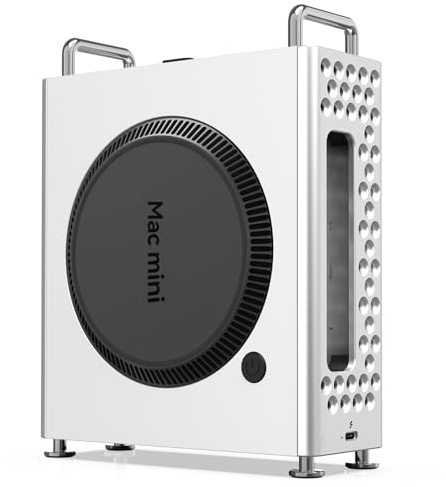 ORICO MiniPro Docking Station Thunderbolt 5 80Gbps con SSD 4TB, Supporto Verticale in Alluminio per Mac mini M4 Pro, Alimentatore 100W, 3×TB5 USB-C, 2×USB-A 10Gbps, SD/TF 4.0, 3,5mm-MST5P