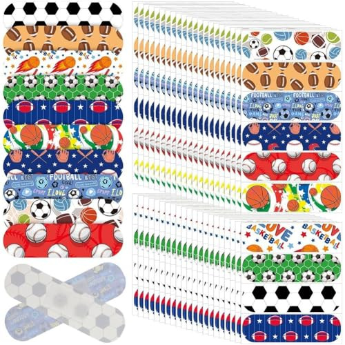 Ericetion Lot de 60 Pansements Adhésifs Motif Football, Pansements Adhésifs pour Enfants, Pansements Kawaii, Pansements De Premiers Secours
