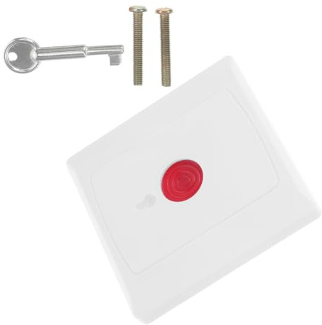 VILLFUL Interrupteur D'Arrêt D'Urgence Avec Clé Bouton Rouge Boîte Étanche Contacteur Sécurité Maison Bureau Protection Incendie Aide Rapide
