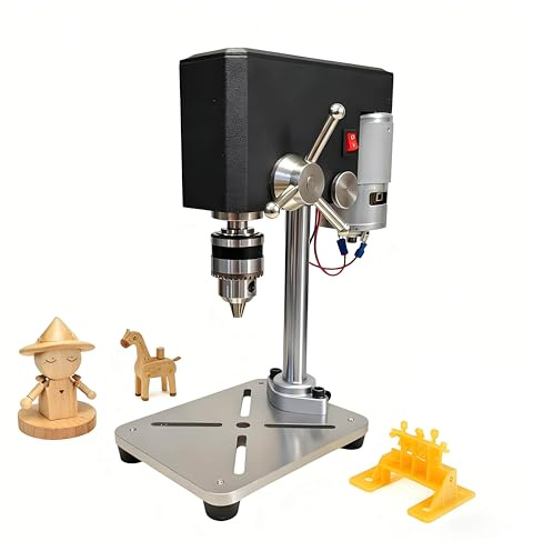 Mini Trapano da Banco ad Alta Precisione con Mandrino da 0,6 a 6 mm; Uno Strumento di Foratura Versatile Adatto per Progetti Fai da Te Domestici, Lavorazione Dei Metalli E Lavorazione del Legno