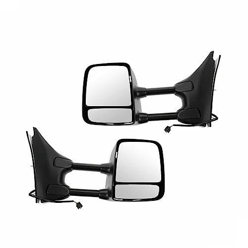 Trail Ridge Anhängerspiegel,elektrisch verstellbar,strukturiertes Schwarzchrom,Paar-Set für Frontier/Pathfinder/Xterra/Equator(2005–2018) TR00050 TRMRP00050