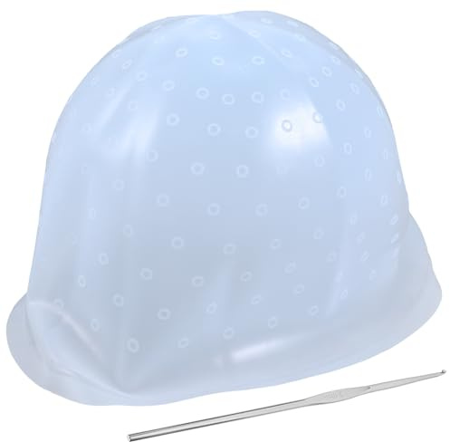 Generic Gorro de Silicona Elástico para Teñir Cabello, Reusable, Talla Única, con Ganchos para Mechas, Herramienta Profesional para Peluquería y Uso en Casa, Tapa para Color Aleatorio