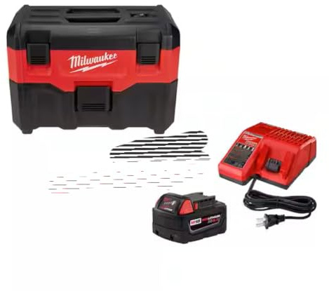 Milwaukee 0880-20P M18 Wet/Dry Vacuum with XC5.0 Starter Kit