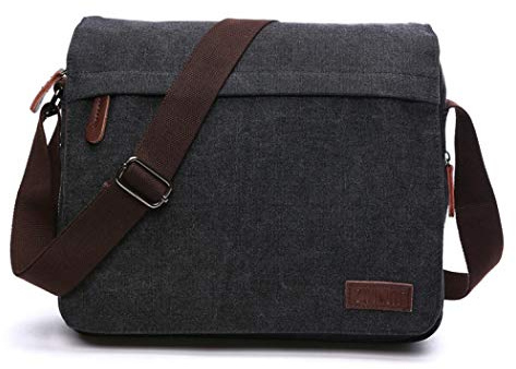 Messenger Bag 13.3 Inch Canvas Crossbody Shoulder Laptop Satchel For Men
