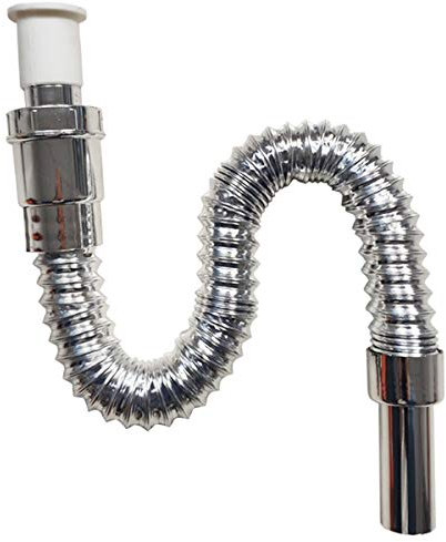 ZLYY Min18 Tuyau de vidange extensible universel anti-odeurs Siphon Souple Argenté