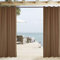 ele ELEOPTION Tenda Impermeabile per Esterni, con Occhielli, Protezione UV, per Portico Anteriore, Pergola Cabana Patio Coperto Gazebo, Dock e Casa in Spiaggia (1 pezzi, 137 x 213cm, Marrone)