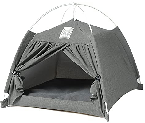 Brawdress Tipi-Haus, Hunde-Tipi, Haustier-Zelt, abnehmbares Katzen- und Hunde-Tipi-Haus, bequem, atmungsaktiv, waschbares Haustierzubehör für drinnen und draußen