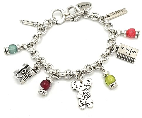 Nanaleja Pulsera profesora con resinas de colores regalo para profesores - regalo para maestros - regalo fin de curso - pulsera maestra