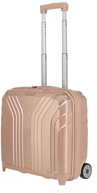 Travelite 2-Rad Handgepäck Laptop Trolley Hartschale mit recyceltem Innenfutter, Gepäck Serie ELVAA: Stylischer Businesswheeler mit Schutzecken + Aufsteckfunktion, 42 cm, 30 Liter