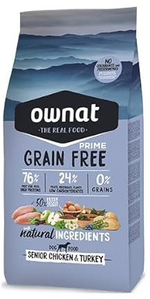 Pienso para Perro OWNAT Prime Grain Free Senior Chicken&Turkey 12 kg