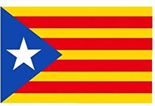 Stormflag Bandera Catalana 90x150cm Bandera Estelada Blava Independentista Catalana 3x5ft poliéster 90g, 2 ojales de metal costura doble con ojal