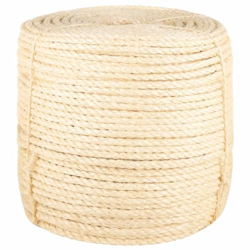 vidaXL Corde 100% sisal 8 mm 50 m, Corde de sisal, Ficelle de sisal, Corde en sisal, Corde de Chanvre, Corde torsadée, Corde à Nouer