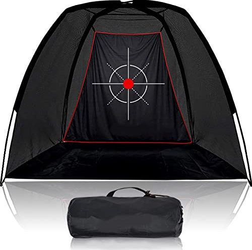 Kapler Golf Übungsnetz 240x180x150 cm: Golfnetz für Garten & Indoor, Tragbares Schlagnetz mit Zielscheibe & Tragetasche, Robustes Driving Set