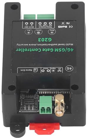 4G GSM Door Opener, G203 Gate Access Controller for Garage Shutter, Remote Control Switch Call SMS Command, Remote Restart Reset, 3G 4G Garage Door Access Remote Controller
