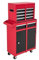 POLLOR Metal Tool Cabinet Storage Box Chest With 5 Drawers Portable with Wheels (95.5 x 51.5 x 28cm) (Red - Black)