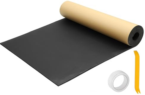 QUARKZMAN 1.52㎡ 8mm Tapis d'insonorisationavec outil de démontage à rouleau Matériau isolant thermique en mousse à cellules fermées pour capot d'aile 152cmx100cmx8mm