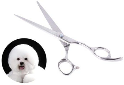 SUPVOX Ciseaux pour Animaux en Acier Inoxydable Argenté Ergonomiques pour Toilettage Précis, Coupe Confortable, pour Chiens et Animaux de Compagnie
