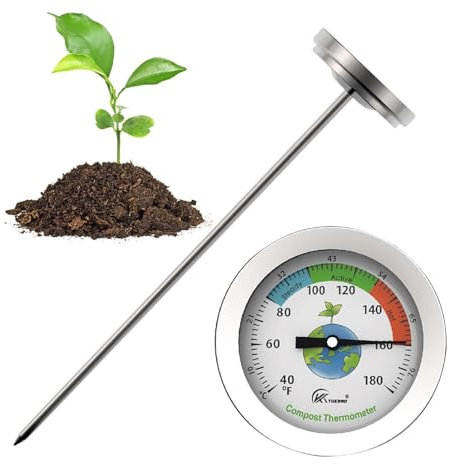 Digitales Kühlschrankthermometer – Kühlschrankthermometer aus Edelstahl mit großem Zifferblatt | Aquarium-Thermometer Serie Classic | Temperatur-Thermometer mit Haken für Zuhause, Risto