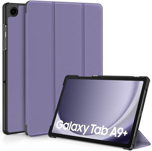 EasyAcc Hülle für Samsung Galaxy Tab A9+ Plus SM-X210/ X215/ X216 | 11 Zoll Ultradünne PU Leder Schutzhülle mit Standfunktion und Auto Sleep/Wake,Lavendelviolett
