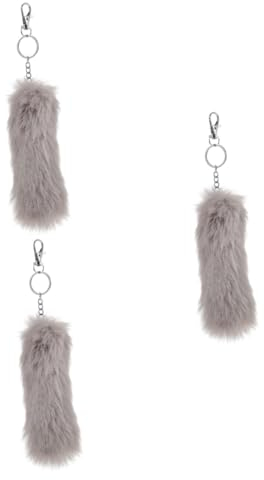 BESTYASH 3st Schlüsselanhänger Fuchs-plüsch-schlüsselanhänger Mit Tierschwanz Fuchs-partygeschenk Flauschiger s-taschenanhänger Polyester