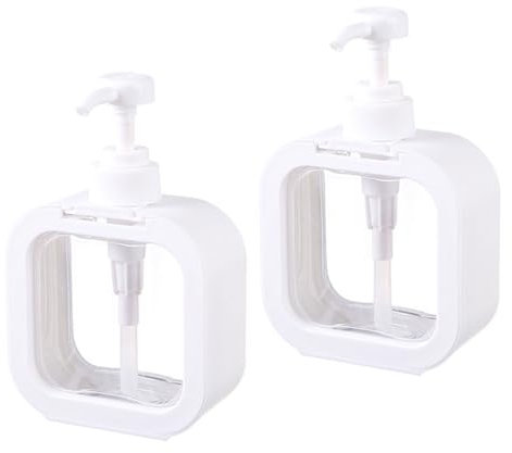 Dispenser Sapone, 2 Pezzi Dosatore Sapone Bagno con Robusta Testa Della Pompa, Dispenser Detersivo Lavatrice Plastica Pompa Bottiglie Detersivo per Bagno Cucina Liquido Shampoo Doccia (300ml)