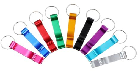 Garneck 100 Piezas Abridor De Tapa Portátil Mini Abrebotellas Abridor De Tapa De Frasco Abrelatas De Mano Llavero Abrebotellas Llavero Abrelatas Abridor De Vino Aleación De Aluminio