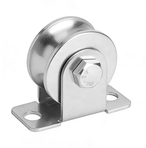 Poulie de déviation, rouleaux de câble, 48 mm en acier inoxydable, palan pour grue élévatrice, poulies en U avec roulement à billes, poulie de déviation pour fitness, pour câble en acier, portes