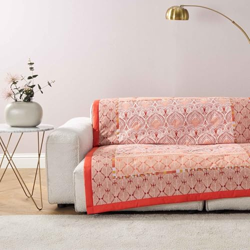 Bassetti Nairobi Plaid aus 100% Baumwolle in der Farbe Rot R1, Maße: 135X190 cm - 9332216