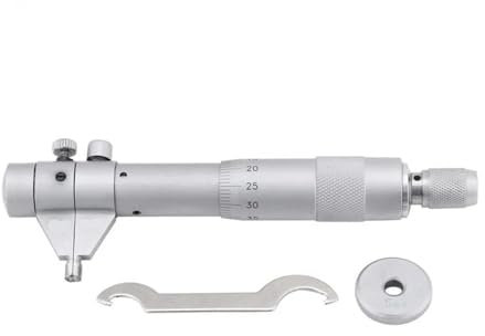 Interior micrómetro Juego de 4 micrómetros Interiores de 5-30 mm/25-50 mm/50-75 mm/75-100 mm, 0,01 mm, calibradores de Tornillo de trinquete de carburo métrico, Herramientas de medición