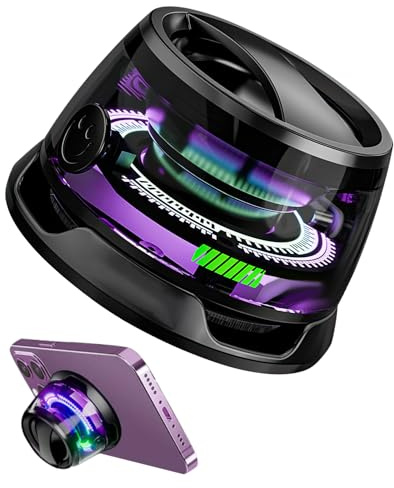 Qaum Altavoz magnético Bluetooth G200 recargable, portátil, mini altavoces inalámbricos con cable para viajes al aire libre, juegos de coche, luz de color Multi-RGB, Bluetooth 5.3, función de soporte