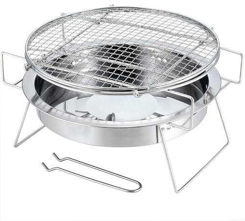 Barbecue da esterno, barbecue da campeggio, barbecue a carbonella, in acciaio inox, per un uso duraturo