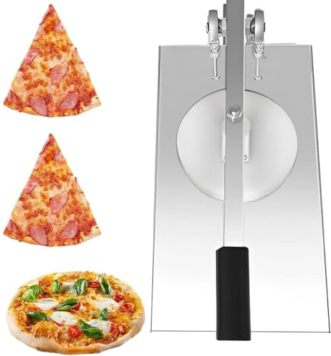 Máquina manual de prensa de masa de pizza, máquina manual de prensa de masa de pizza, prensa de masa comercial de acero inoxidable, grosor ajustable, fácil de limpiar, aplanador de masa de pizza