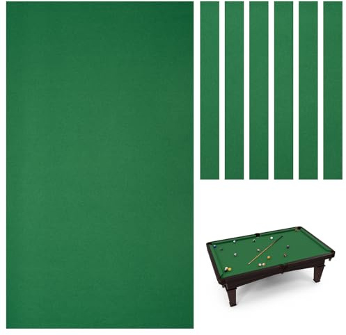 GreenWhim Billiard Cloth Pool Table Felt with Pre-Cut Rail Strips Green Tablecloth for Home Clubs Bars Indoor Sports Game