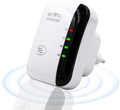2026 WiFi Extender & Booster – 4600 Sq.ft Coverage for 45+ Devices, Long-Range Repeater with Gigabit Ethernet Port, One-Click Setup, Whole-Home Signal Amplifier, Alexa & UK Plug Ready