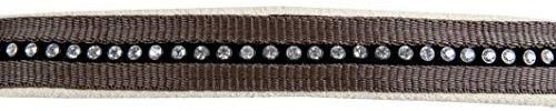 HKM Crystal Grimma + stickat set Brun Beige Shetty