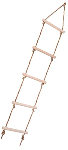 Strickleiter Kletterleiter mit 5 Prossen und Erwachsene, belastbar bis 300 kg