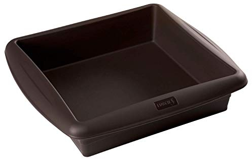 Lurch FlexiForm 85037 - Fuente para horno (silicona, 18 x 18 cm), color marrón oscuro