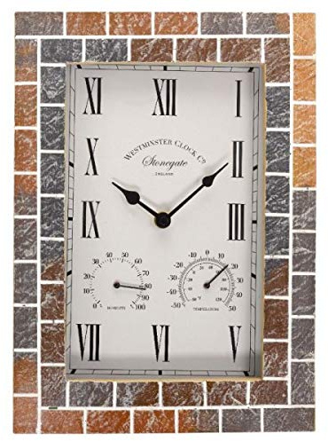 Smart Garden Stonegate Quad Clock, Thermometer & Hygrometer For Indoor & Outdoor Use