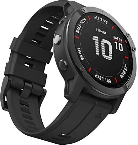 ISABAKE 26 mm mjukt silikon, Quickfit-ersättningsband för Garmin Fenix ​​5X/Fenix ​​5X Plus/Fenix ​​6X/Fenix ​6X Pro/Fenix ​​3/HR/D2 Delta PX Smartwatch Band