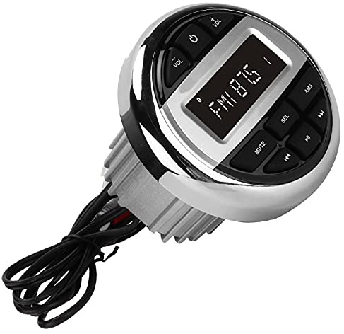 Marine Bluetooth Speakers, 80W Portable Media Function Waterproof Amplified Speaker System Marine Stereo Bluetooth Boat Am/Fm Radio with Remote Control, Rca Aux Audio Input for Car Yacht Atv Utv