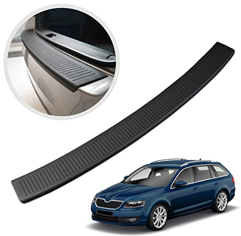 CHROMEMASTER | Protezione paraurti Posteriore | Compatibile con Skoda Octavia 3 Kombi 2013-2017; Polyurethane, nero opaco; Protezione paraurti protegge la vernice del paraurti dai graffi ed i danni